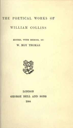Cover for The poetical works of William Collins