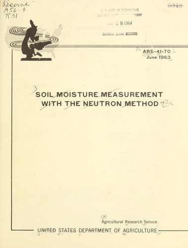 Cover for Soil moisture measurement with the neutron method