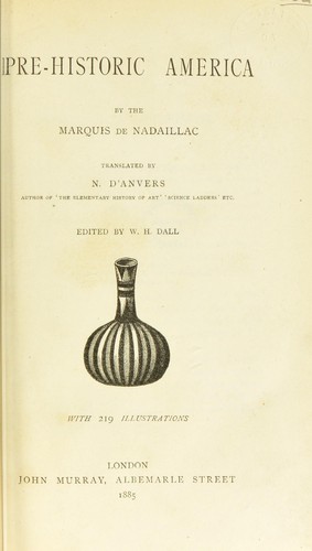 Cover for Pre-historic America