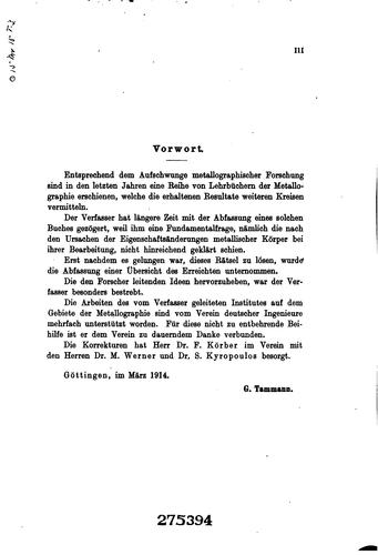 Cover for Lehrbuch der metallographie