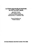 Cover for La carte manuscrite et imprimée du XVIe au XIXe siècle