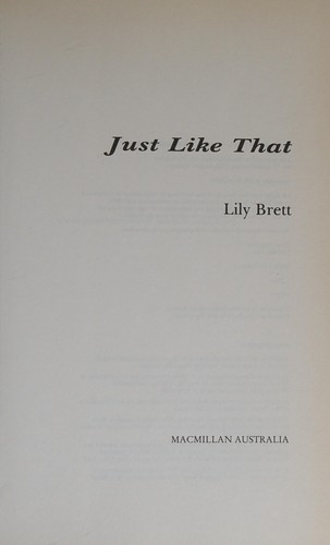 Cover for Just like that