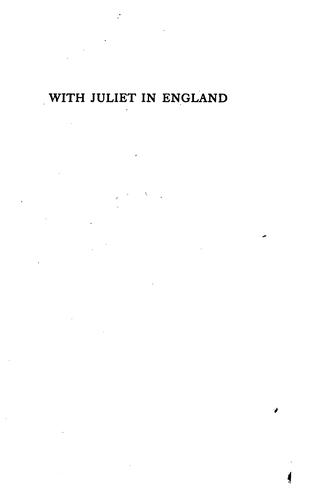 Cover for With Juliet in England