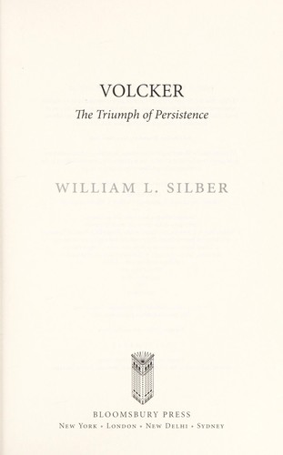 Cover for Volcker