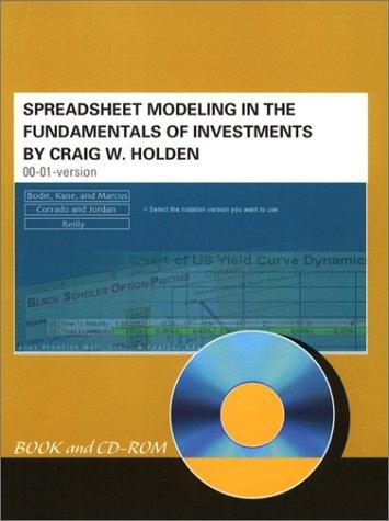 Cover for Spreadsheet Modeling in the Fundamentals of Investments Book and CD-ROM