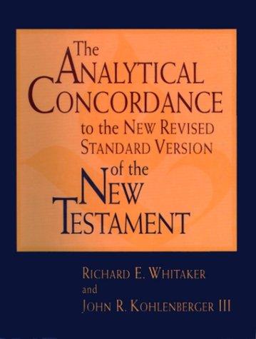 Cover for The Analytical Concordance to the New Revised Standard Version of the New Testament (Concordance Nrsv)