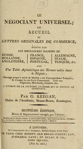 Cover for Le négociant universel