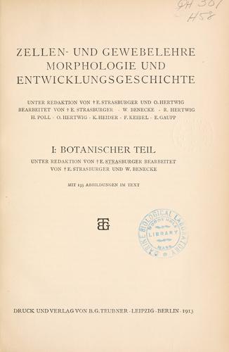 Cover for Zellen- und gewebelehre, morphologie und entwicklungsgeschichte