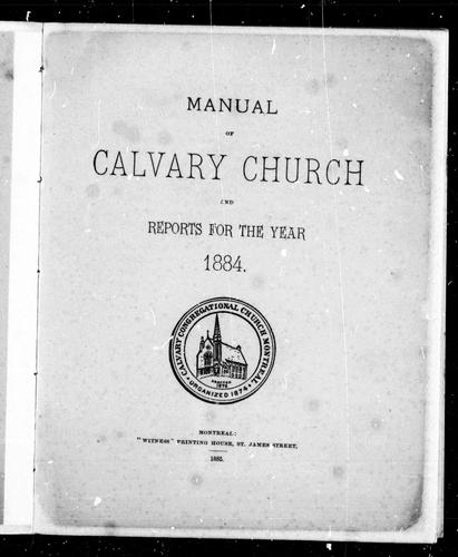 Cover for Manual of Calvary Church