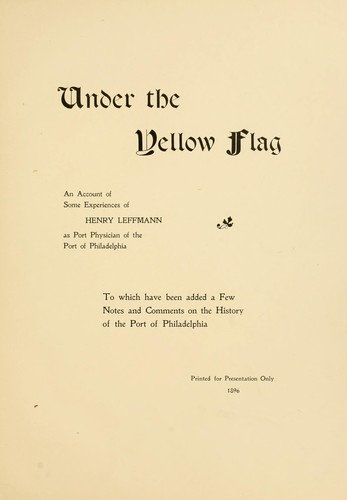 Cover for Under the yellow flag