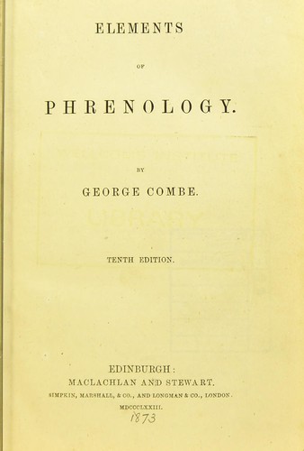Cover for Elements of phrenology