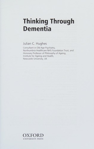 Cover for Thinking through dementia