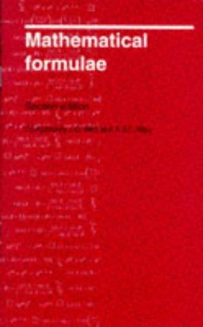 Cover for Mathematical Formulae