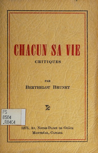 Cover for Chacun sa vie, critiques