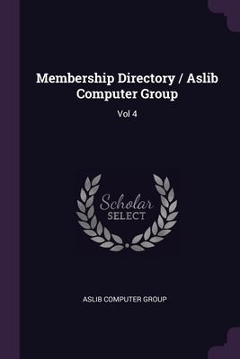 Cover for Membership Directory / Aslib Computer Group