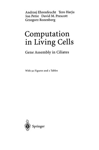 Cover for Computation in Living Cells