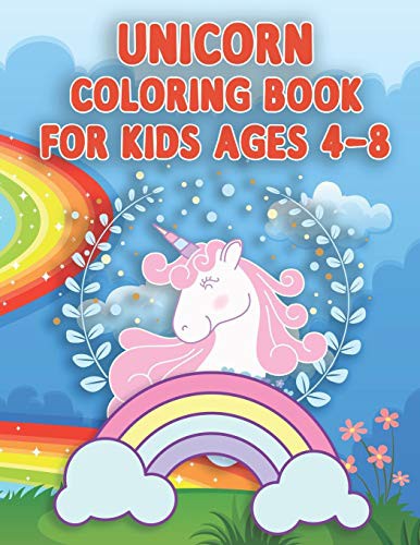 Cover for Unicorn Coloring Book for Kids Ages 4-8