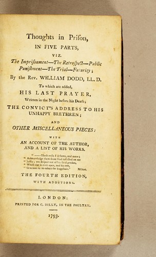 Cover for Thoughts in prison