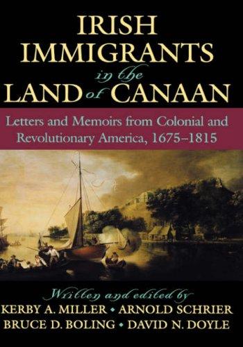 Cover for Irish immigrants in the land of Canaan