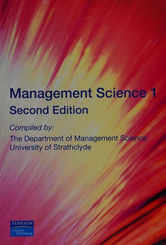 Cover for Management science 1