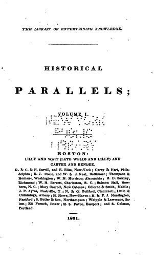 Cover for Historical Parallels