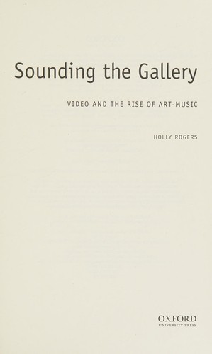 Cover for Sounding the gallery