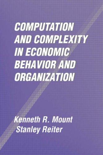 Cover for Computation and Complexity in Economic Behavior and Organization