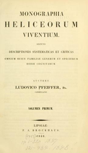 Cover for Monographia heliceorum viventium