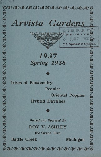 Cover for A catalogue of many new, rare, and fine irises, peonies, oriental poppies, hybrid daylilies, and some other standard varieties