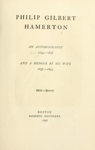 Cover for Philip Gilbert Hamerton