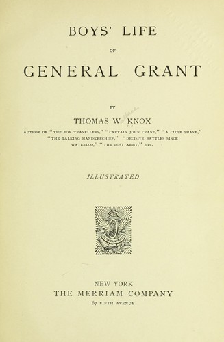 Cover for Boys' life of General Grant