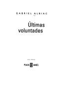 Cover for Últimas voluntades