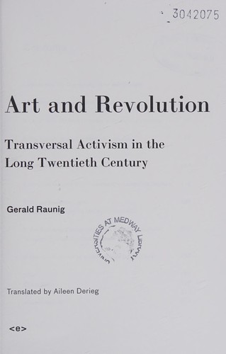 Cover for Art and revolution