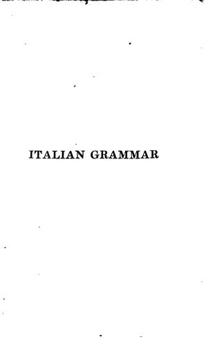 Cover for An elementary Italian grammar for the use of students in the London university