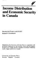 Cover for Income distribution and economic security in Canada