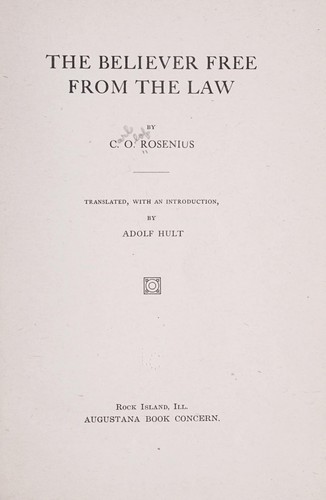 Cover for The believer free from the law