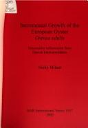 Cover for Incremental growth of the European oyster Ostrea edulis