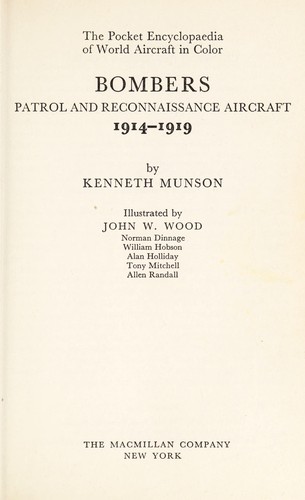 Cover for Bombers; patrol and reconnaissance aircraft, 1914-1919