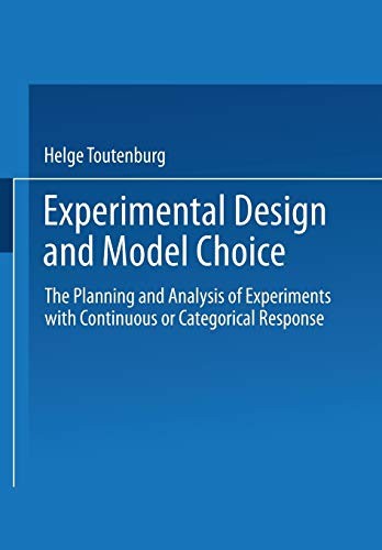 Cover for Experimental Design and Model Choice