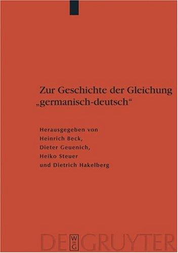 Cover for Zur Geschichte der Gleichung "germanisch-deutsch"