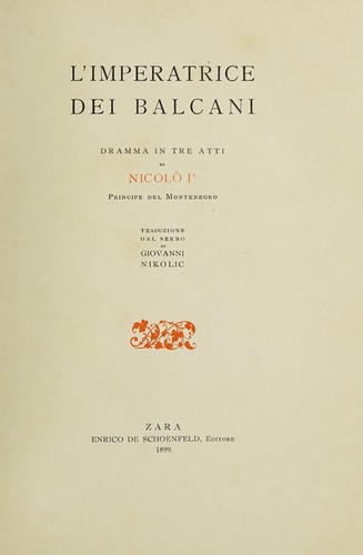 Cover for L'imperatrice dei balcani