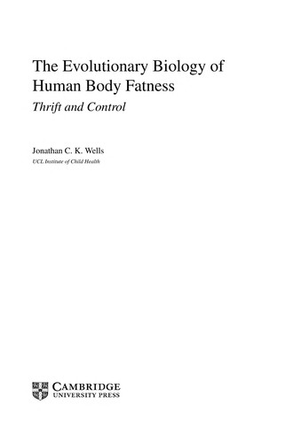 Cover for The evolutionary biology of human body fatness