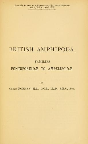 Cover for British Amphipoda