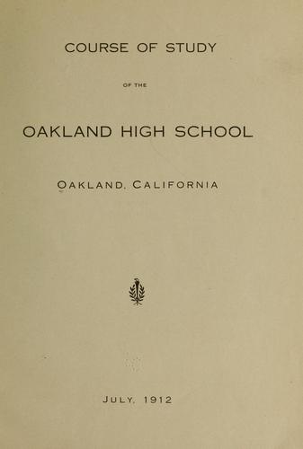 Cover for Course of study