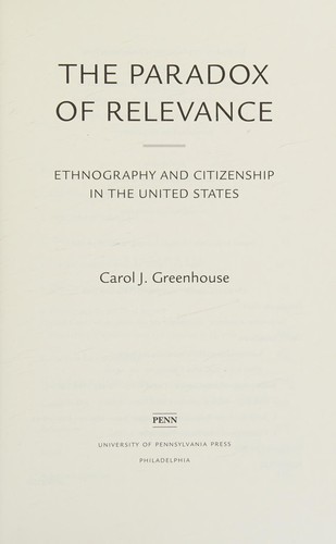 Cover for The paradox of relevance