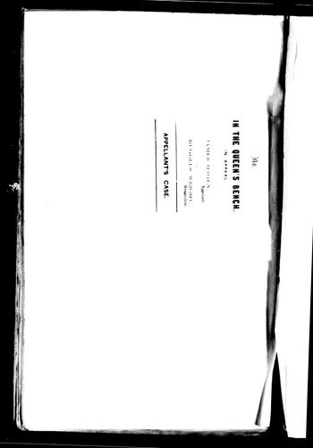 Cover for In the Queen's Bench, in appeal